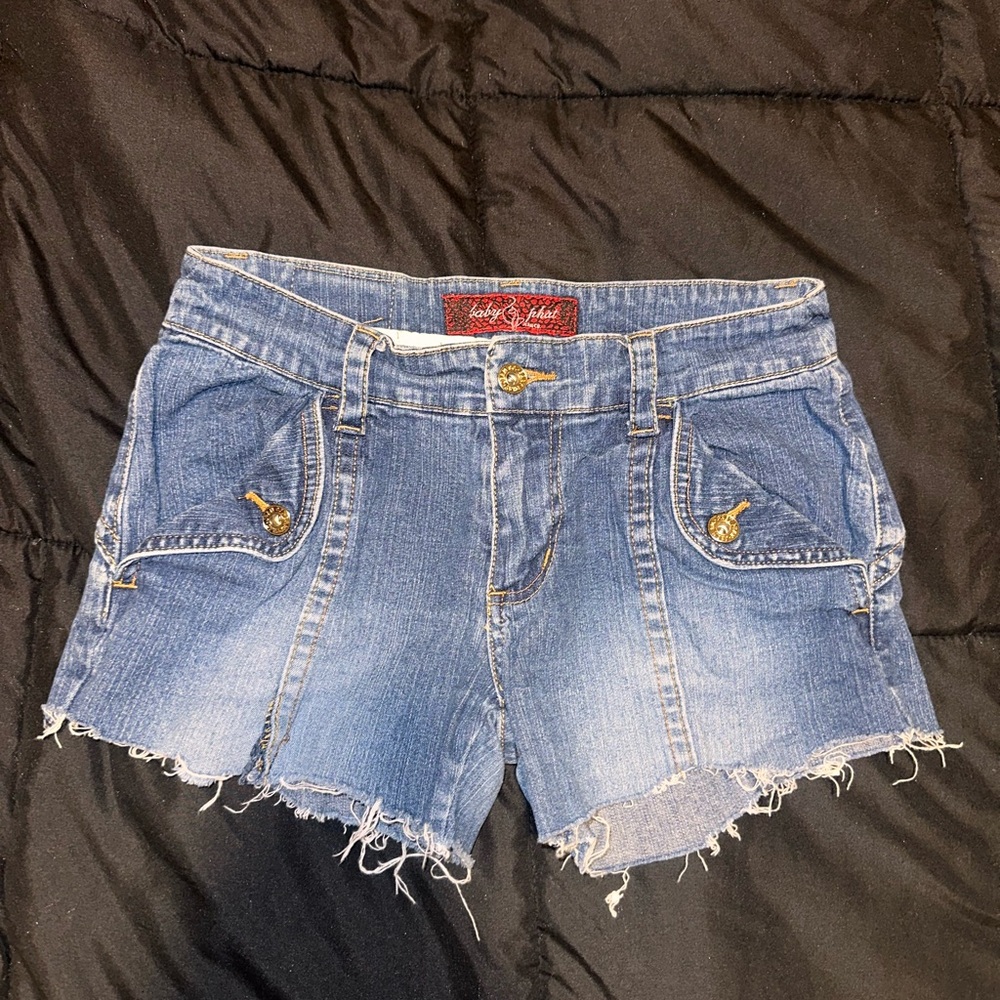 Baby Phat Distressed Blue Jean Shorts